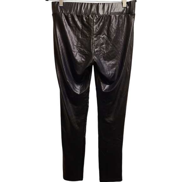 Guess leather-look leggings with sheer lace panels L - Picture 2 of 7